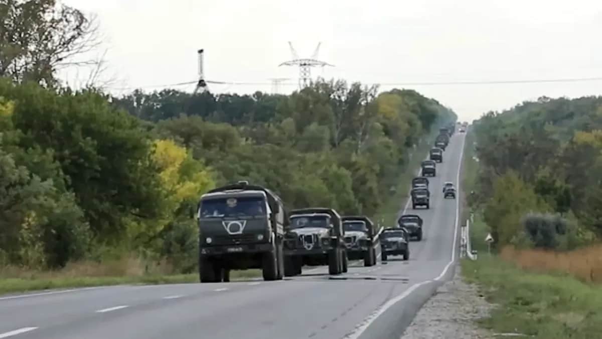 Кадры переброски российских войск и техники на Харьковское направление. Фото: скрин видео