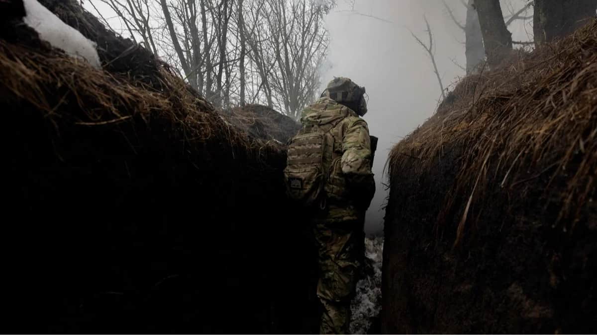 Украинский военнослужащий 33-го отдельного штурмового полка во время учений в Запорожской области, Украина, 30 января 2026 года. Фото: Tetiana Dzhafarova / AFP / Scanpix / LETA