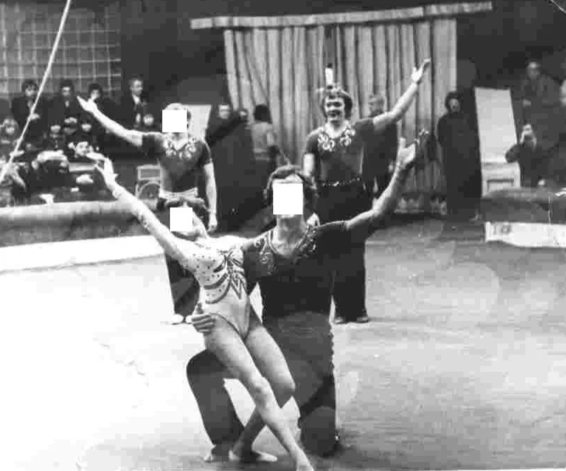 Mikhail Zhukov in the ring of the State Circus and Variety Art School, 1980. Photo contributed by Alexander Zhukov. 