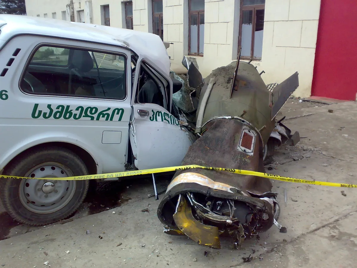 Российская бомба в Поти. Фото: <a href="https://ka.wikipedia.org/w/index.php?curid=71195">Wikimedia Commons</a> 